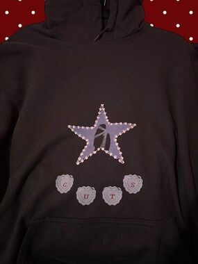 Olivia Rodrigo GUTS Bedazzled Black Hoodie
